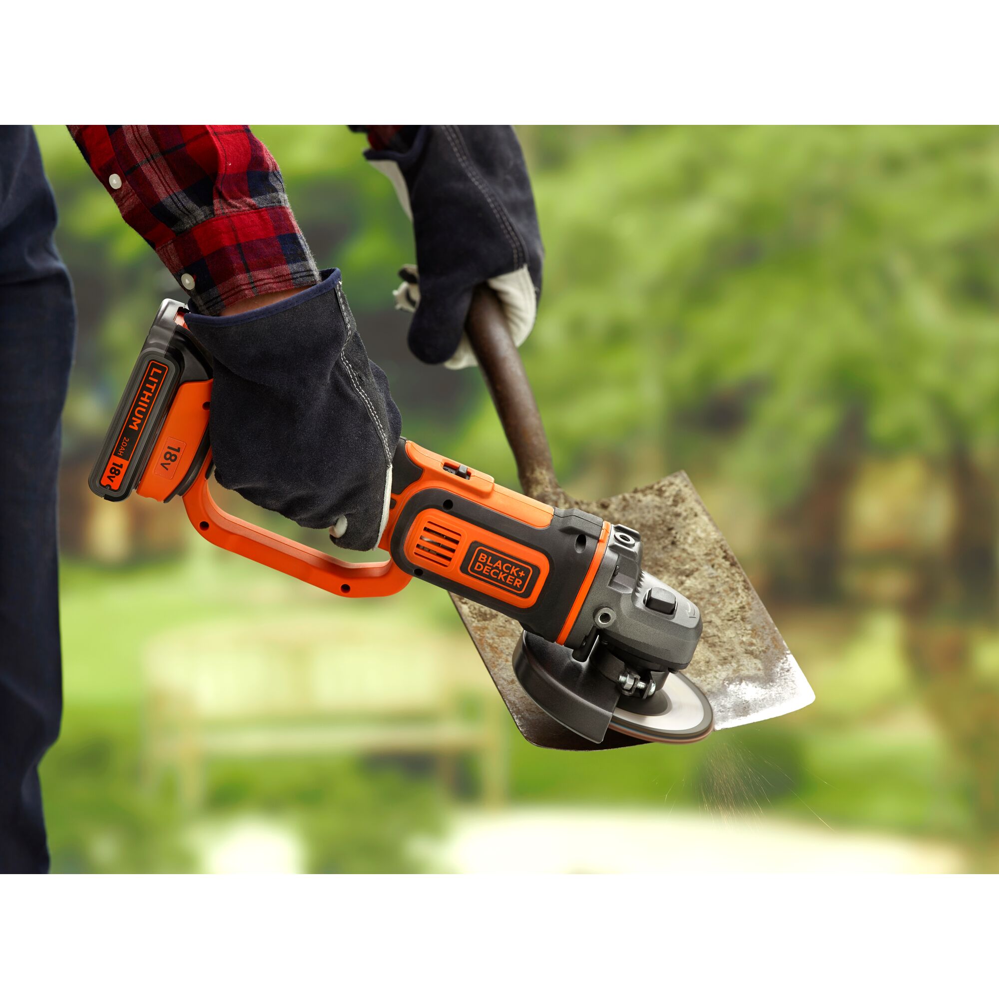 18V Lithium-Ion Cordless Angle Grinder | BLACK+DECKER