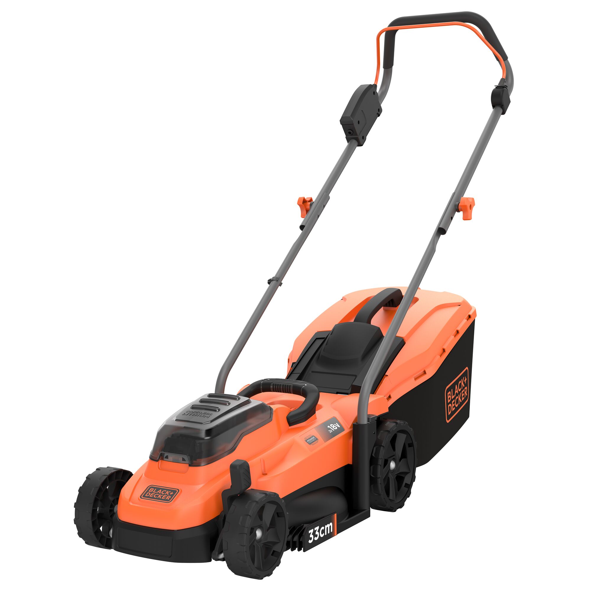 18V 4.0Ah 33cm Cordless Compact Mower With 2 Batteries BLACK DECKER