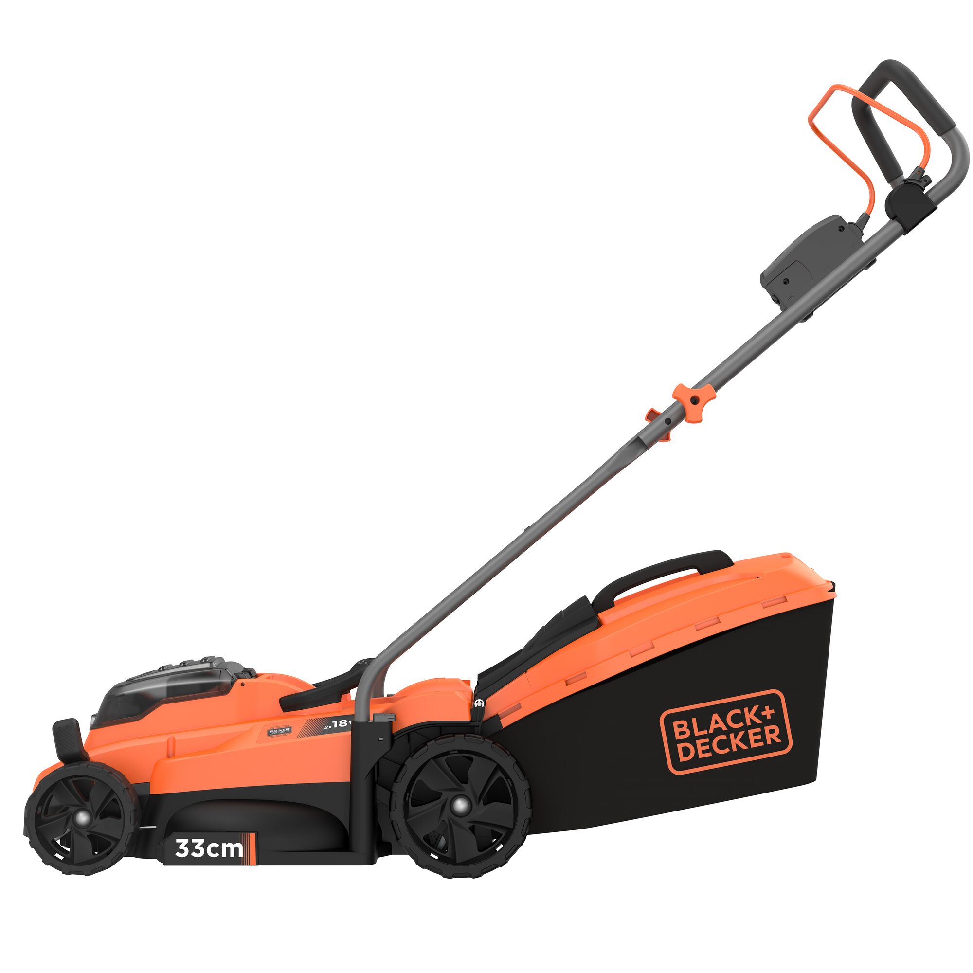 18V 4.0Ah 33cm Cordless Compact Mower With 2 Batteries BLACK DECKER