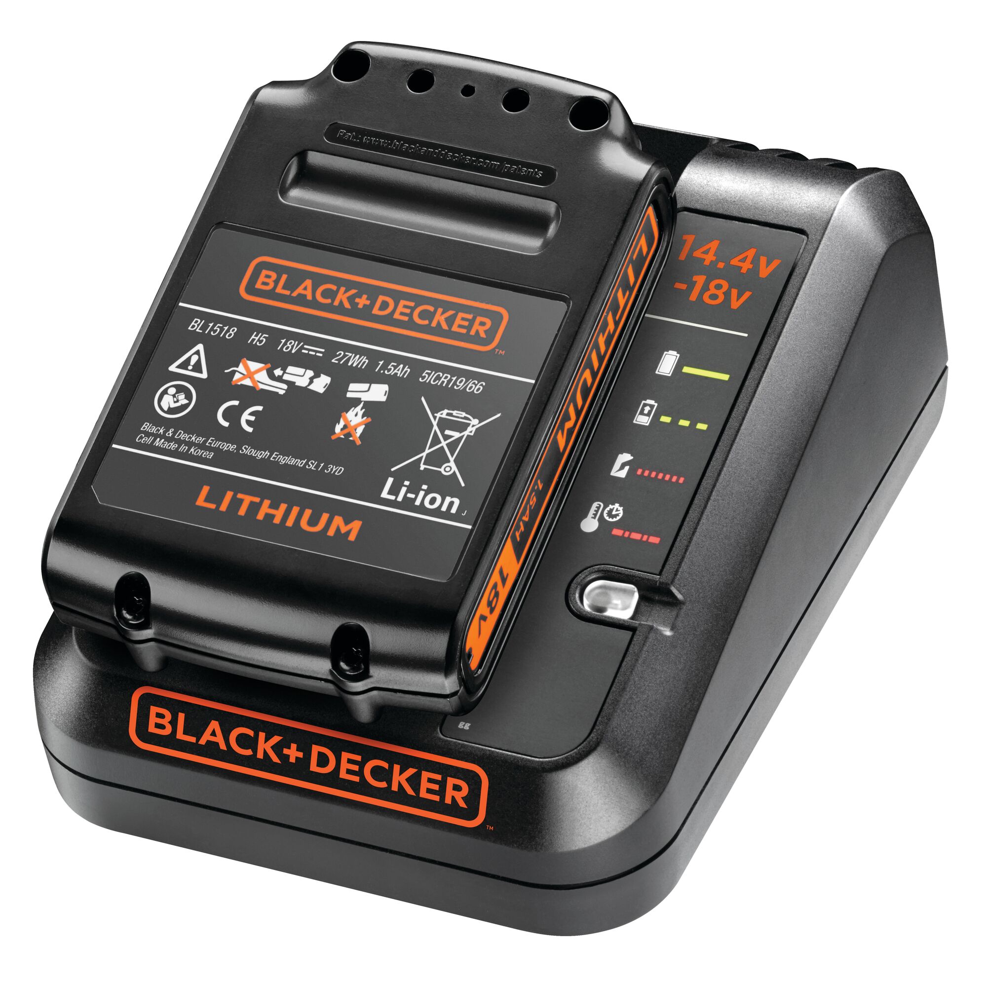 Black and decker single source 18v battery discount charger