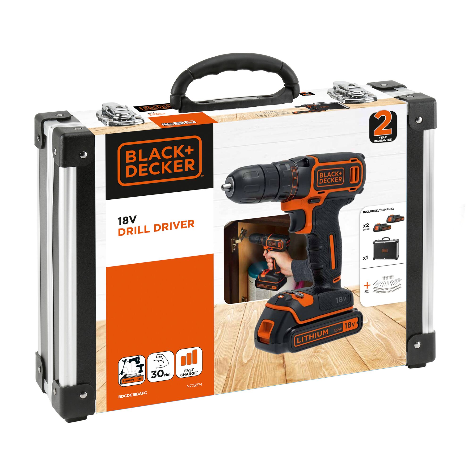 Cordless drill black and best sale decker 18v