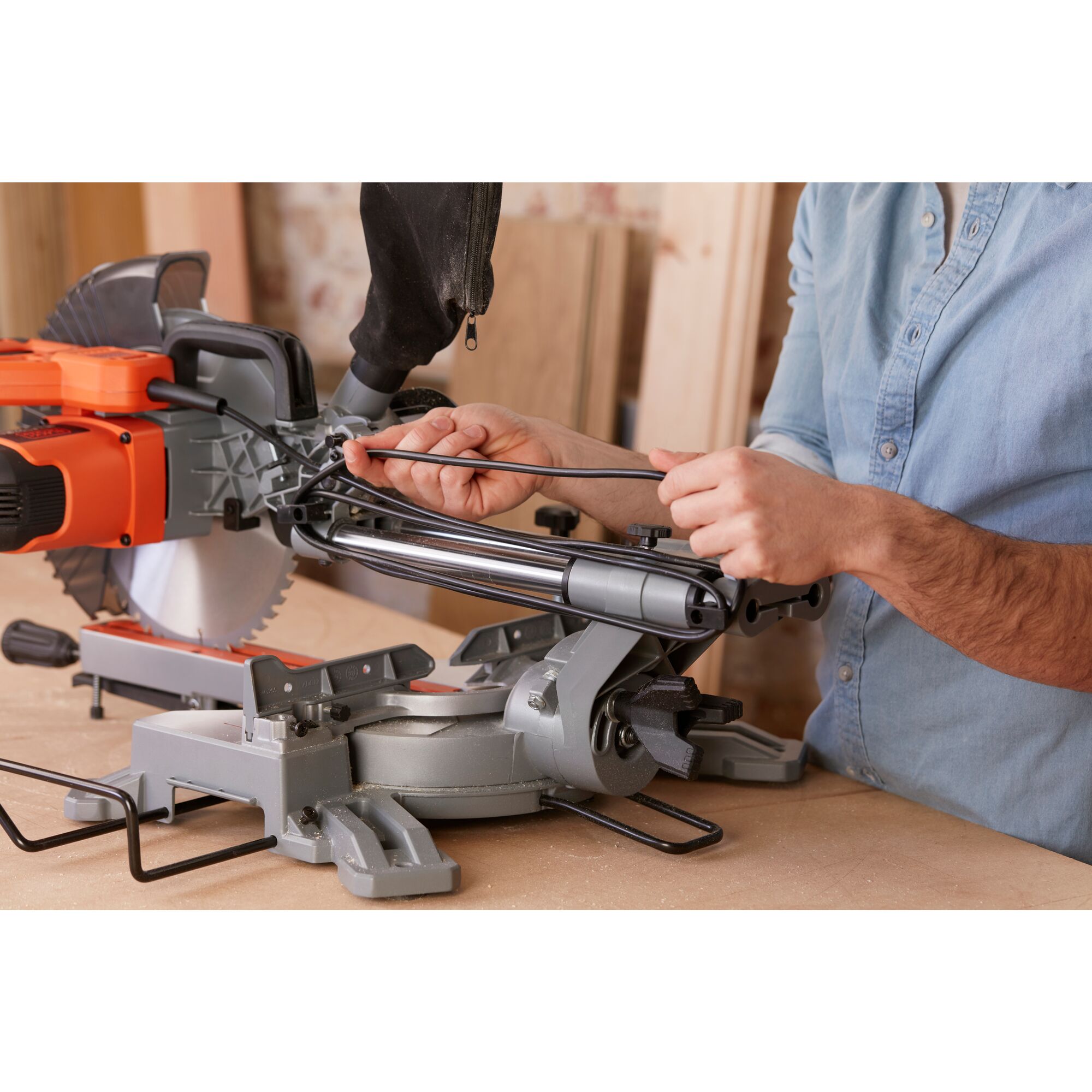 Miter saw black and shop decker